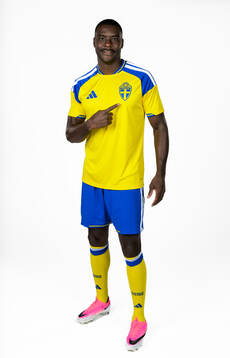 Ken Sema of the Swedish national football team poses for a