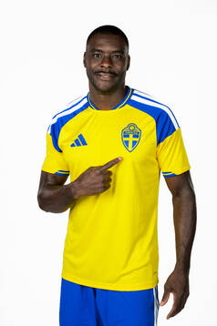 Ken Sema of the Swedish national football team poses for a