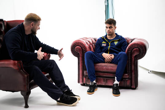 Football player John Guidetti and Yasin Ayari of the