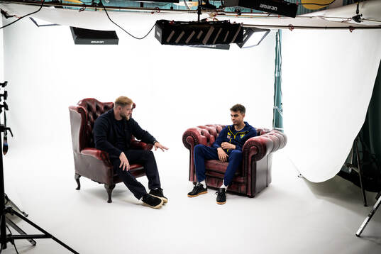 Football player John Guidetti and Yasin Ayari of the