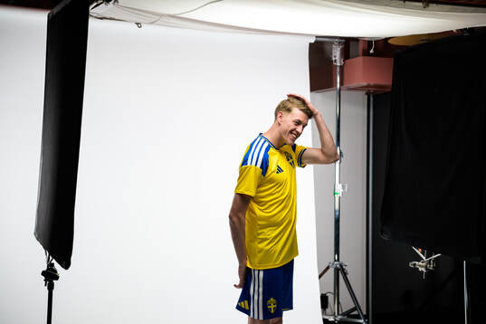 Alexander Bernhardsson of the Swedish national football team