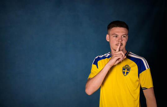 Emil Holm of the Swedish national football team