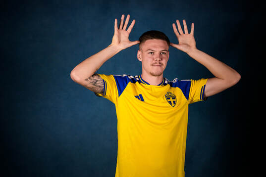 Emil Holm of the Swedish national football team