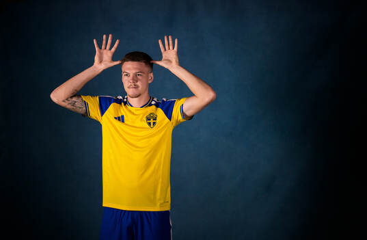 Emil Holm of the Swedish national football team