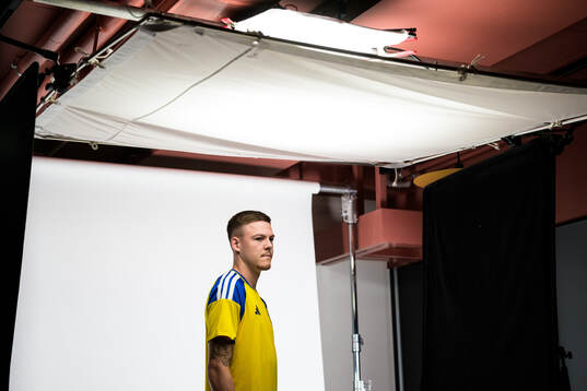 Emil Holm of the Swedish national football team