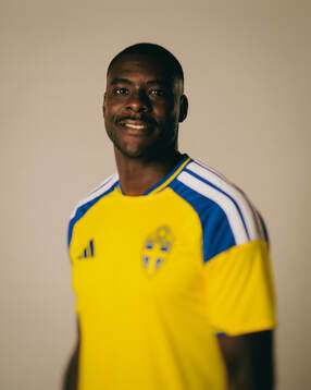 Ken Sema of the Swedish national football team poses for a