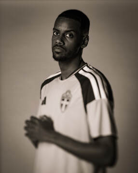Alexander Isak of the Swedish national football team poses