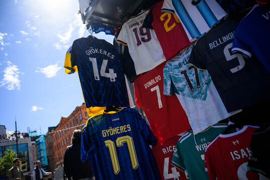 Football jerseys for Viktor Gyökeres of Sweden for sale at