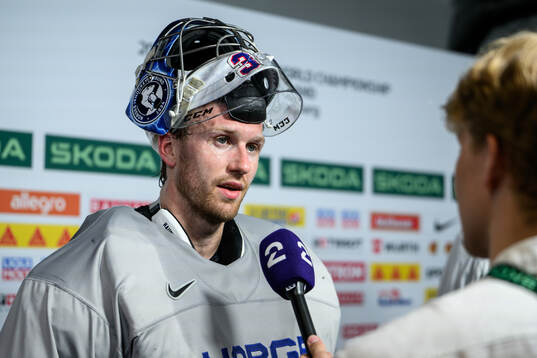 goaltender Henrik Haukeland of Norway