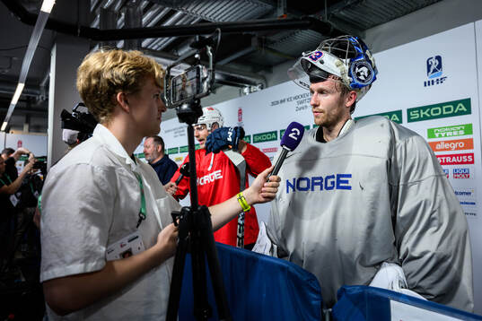 goaltender Henrik Haukeland of Norway