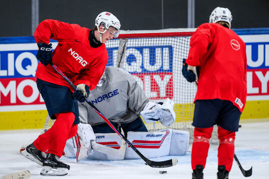 Tinus Luc Koblar of Norway at a practice session
