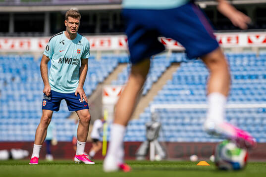 Alexander Sørloth of the Norwegian national football team