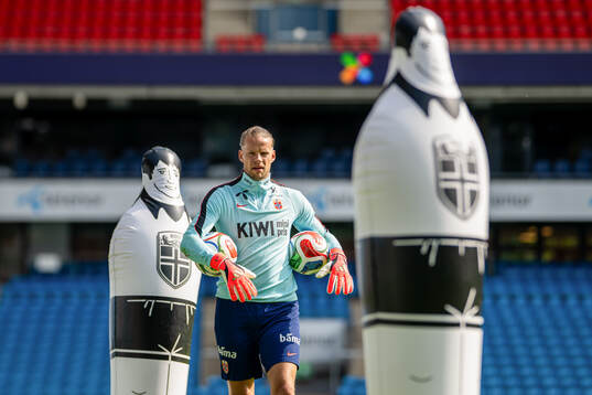 Goalkeeper Ørjan Håskjold Nyland of the Norwegian