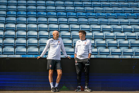 Head coach Ståle Solbakken and coach Bård Wiggen of the
