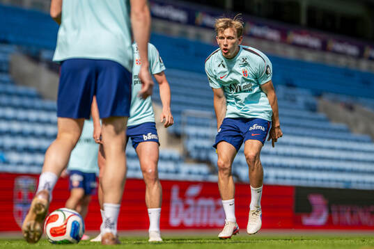 Marcus Holmgren Pedersen of the Norwegian national football