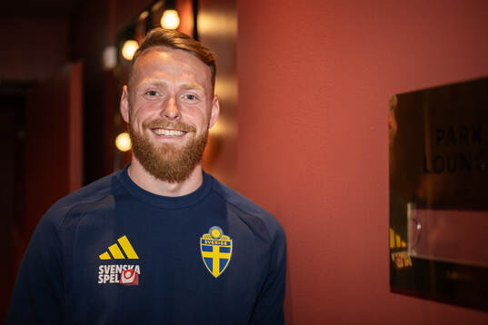 goalkeeper Viktor Johansson of the Swedish national