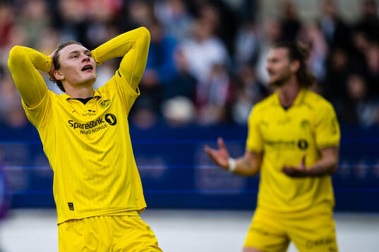 Isak Dybvik Määttä of Bodø/Glimt looks dejected