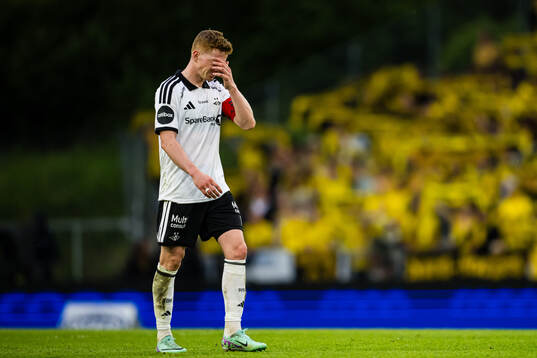 Aslak Fonn Witry of Rosenborg looks dejected