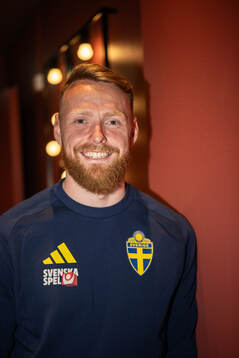 goalkeeper Viktor Johansson of the Swedish national