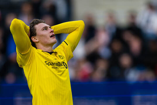 Isak Dybvik Määttä of Bodø/Glimt looks dejected