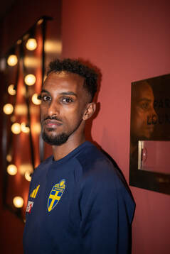 Taha Ali of the Swedish national football team poses for a