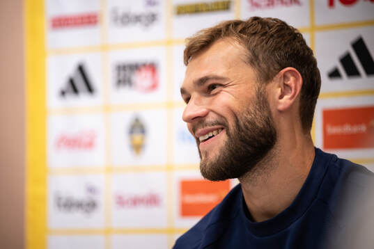 Jesper Karlström of the Swedish national football team