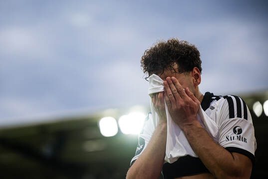 Amin Chiakha of Rosenborg looks dejected