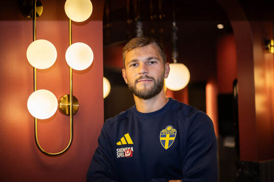 Jesper Karlström of the Swedish national football team