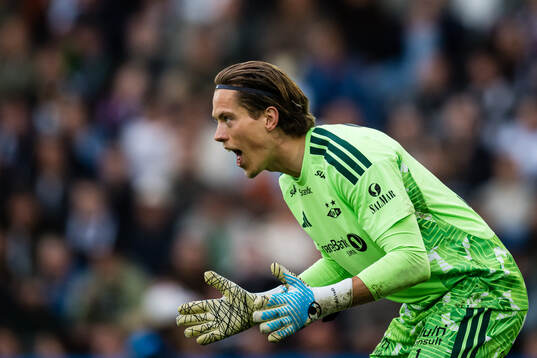 Goalkeeper Leopold Wahlstedt of Rosenborg