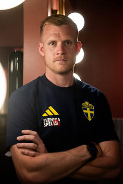 Goalkeeper coach Linus Kandolin of the Swedish national
