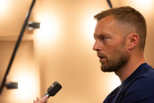 Assistant coach Sebastian Larsson of the Swedish national