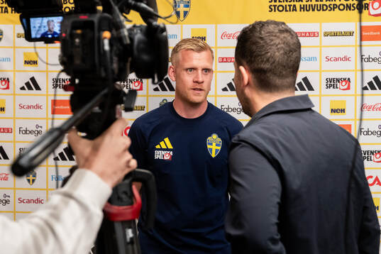 Goalkeeper coach Linus Kandolin of the Swedish national