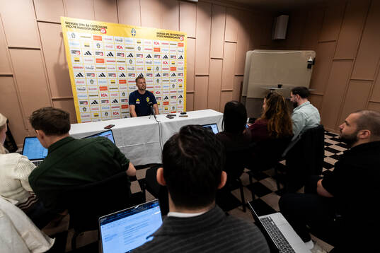 Assistant coach Sebastian Larsson of the Swedish national