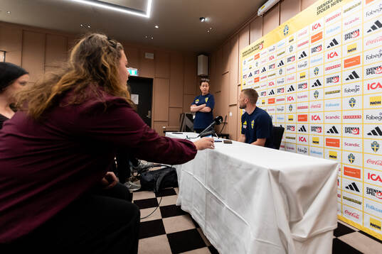 Assistant coach Sebastian Larsson of the Swedish national