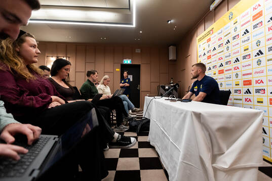 Assistant coach Sebastian Larsson of the Swedish national
