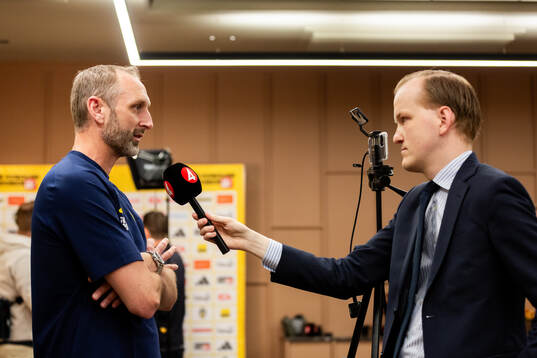 Assistant coach Andreas Georgson of the Swedish national