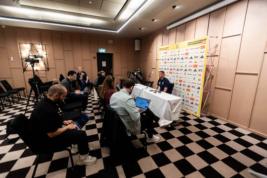 Assistant coach Sebastian Larsson of the Swedish national