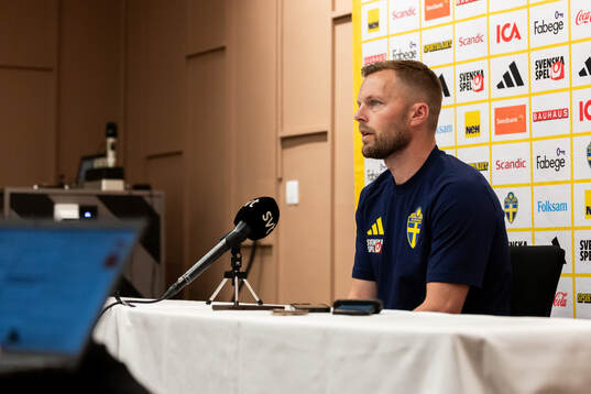 Assistant coach Sebastian Larsson of the Swedish national