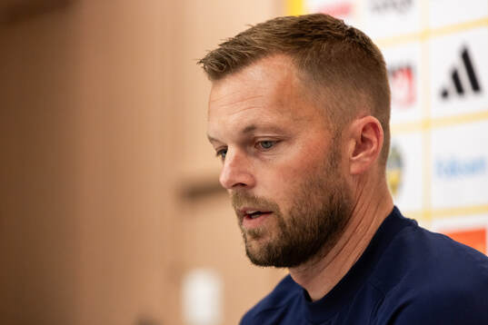 Assistant coach Sebastian Larsson of the Swedish national