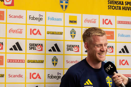 Goalkeeper coach Linus Kandolin of the Swedish national