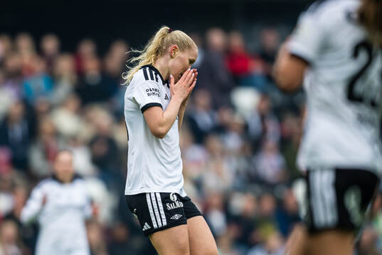 Synne Amdahl Brønstad of Rosenborg looks dejected