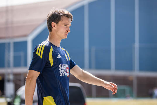 Hjalmar Ekdal of the Swedish national football team at a
