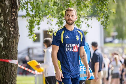 Jesper Karlström of the Swedish national football team at