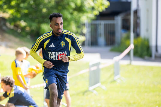 Taha Ali of the Swedish national football team at a