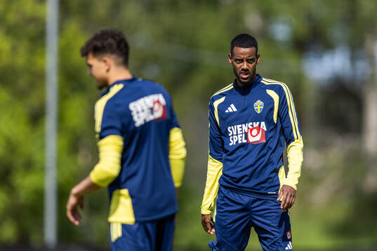 Alexander Isak of the Swedish national football team at a
