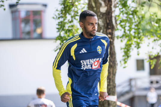 Alexander Isak of the Swedish national football team at a