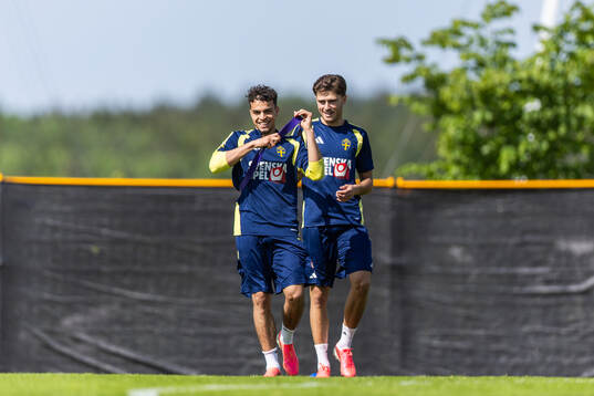 Yasin Ayari and Besfort Zeneli of the Swedish national