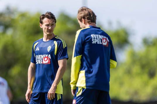 Hjalmar Ekdal of the Swedish national football team at a