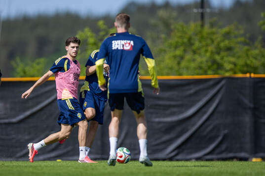 Besfort Zeneli of the Swedish national football team at a