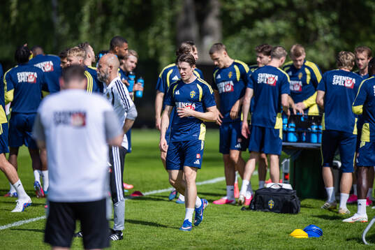 Elliot Stroud of the Swedish national football team at a